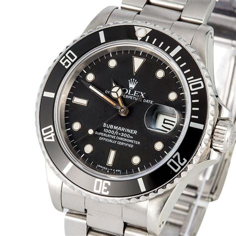 new rolex stainless steel submariner with black face model 16610|rolex submariner 16610 for sale.